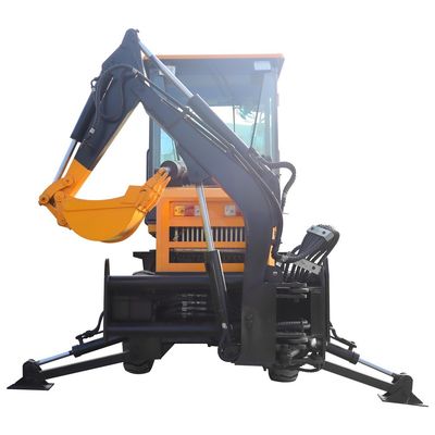 4x4 부착 앞 끝 로더와 배크호 미니 배크호 로더