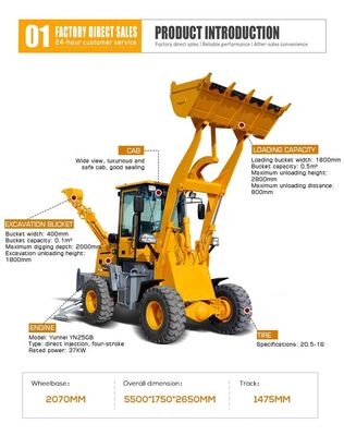 에너지 채굴 레트로 스타일과 拖拉 능력을 가진 미니 拖拉 Excavator