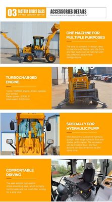 에파 엔진 휠 로더 미니 배크호 엑스카버 로더 4x4 배크호 로더 무료 배송