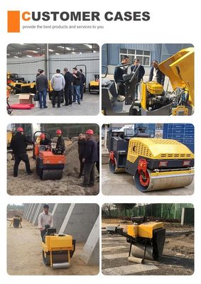 3000kg 트윈 드럼 미니 로드 롤러 70Hz 흥분 주파수 및 원활한 작동