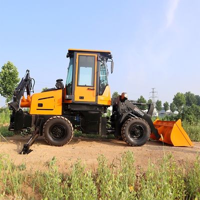 4x4 부착 앞 끝 로더와 배크호 미니 배크호 로더