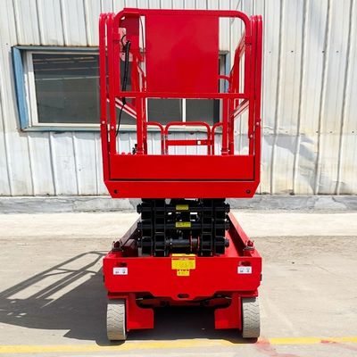 48V/4.5kw 모터 전력 320kg 등급 부하 수압 휠 모바일 시저 리프트 플랫폼